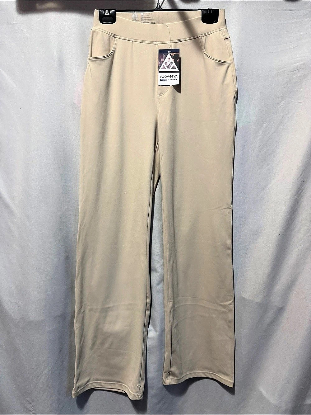 Vooveyya Wide Leg Pants in Beige Size Medium NWT